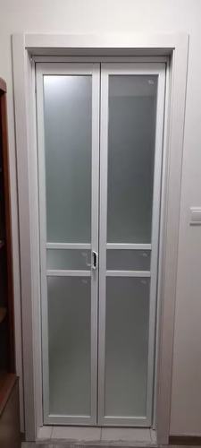 钛镁合金折叠门推拉卫生间简约厨房吊轨室内阳台客厅无轨极窄厕所