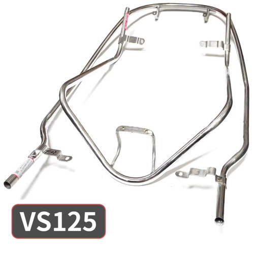 适用豪爵踏板车摩托车VS125保险杠HJ125T-22A前后护杆护杠不锈钢