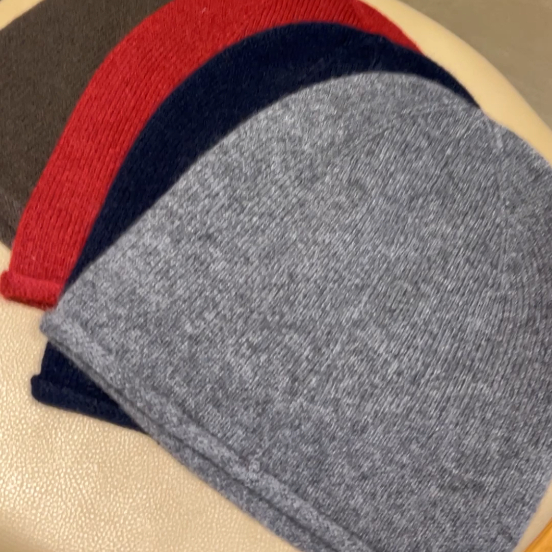 高端定制羊毛堆堆帽显脸小帽子保暖山羊绒抽绳卷边新款包头毛线