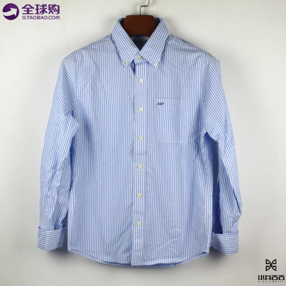 af美国男士时尚修身全棉长袖衬衫