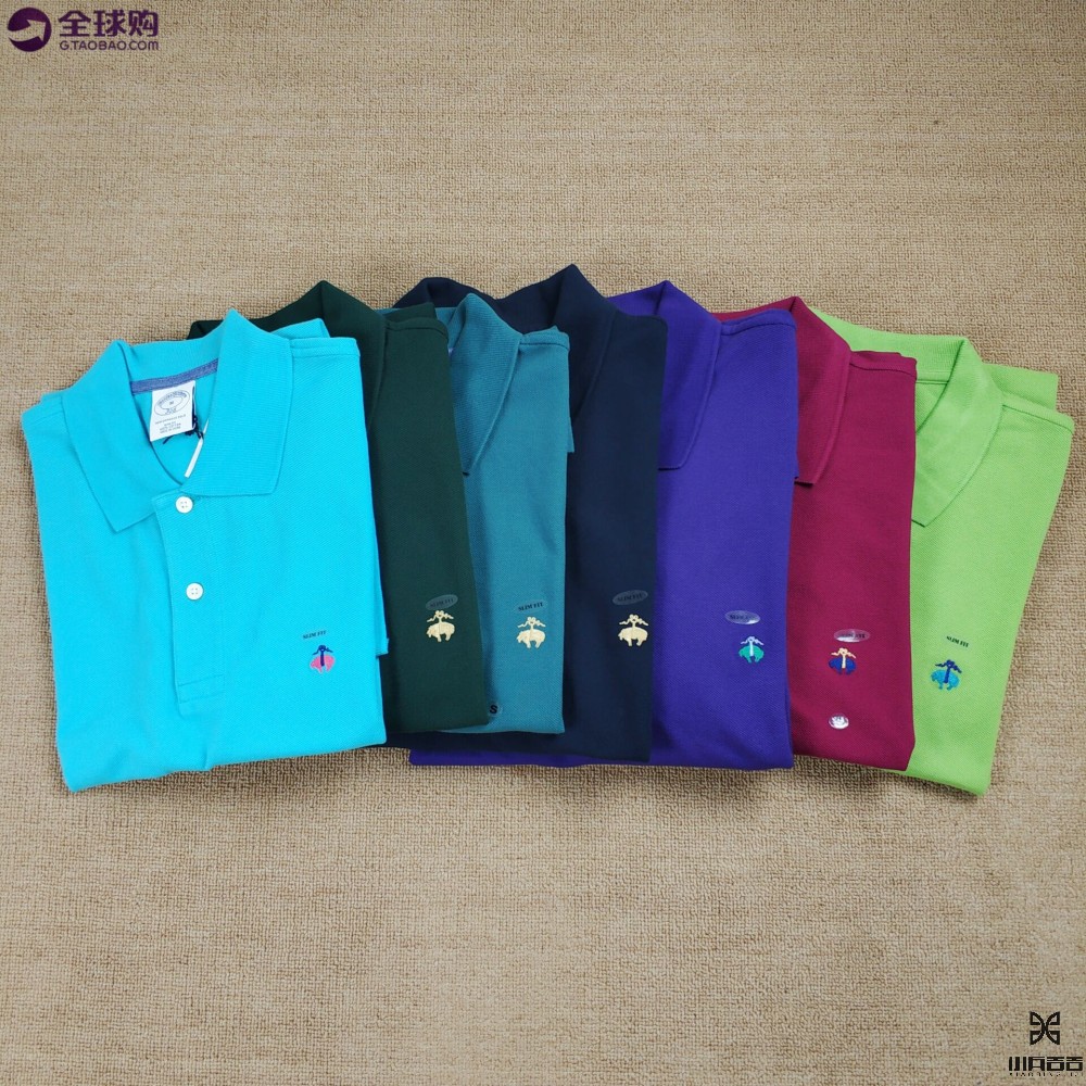 BROOKS休闲经典纯色修身POLO衫