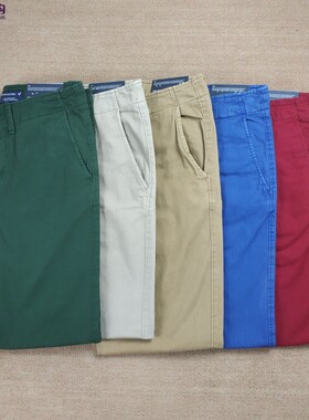 正品 American Eagle/AE美国鹰 男士经典纯棉水洗修身直筒休闲裤