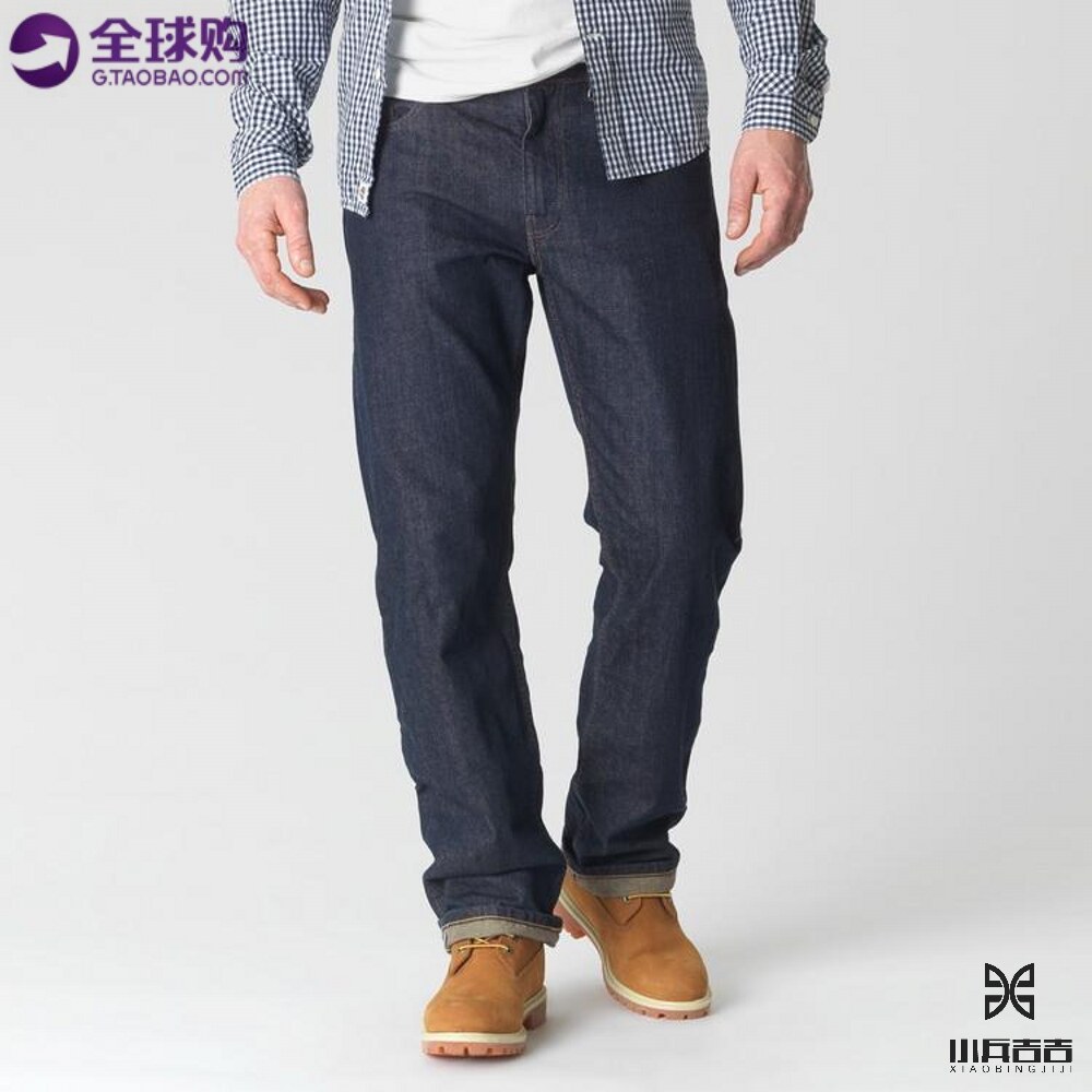 美国 Timberland/添柏岚 男士时尚休闲经典宽松直筒水洗牛仔长裤