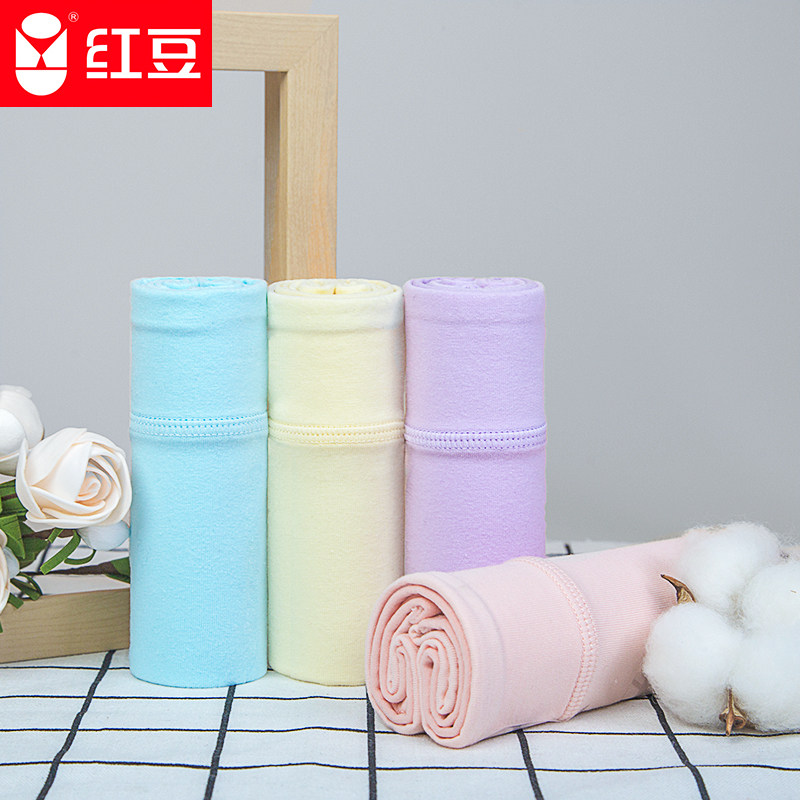 红豆居家内衣内裤女纯棉中腰舒适少女生裤头全棉底裤衩三角裤盒装