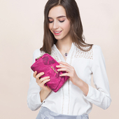 诗蔚2025女士手拿包女包新款 尼龙手机包拉链零钱包收纳都市简约