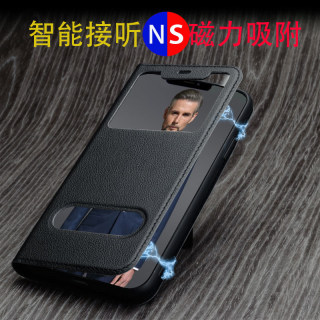 适用于华为nova5/5z/5pro/nova5i/5ipro真皮手机壳翻盖式5i防摔pro男女nova5z奢华牛皮商务nowa全包保护套