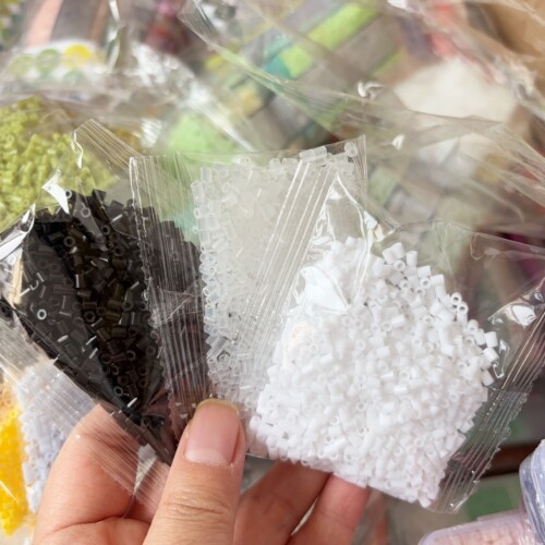 安可拼豆补充装常用色号黑白透H1H2H7融合豆常用色急救包