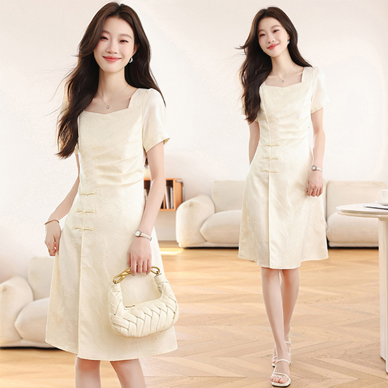 实拍新中式改良旗袍连衣裙新款女装夏季国风年轻款气质轻奢高级感