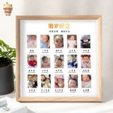 Liang Liang xiong мемориальные малышки мемориальная рамка кампус рекорды роста фотографий печатные дети 12 месяцев творческий