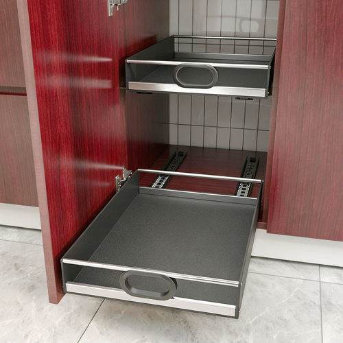 橱柜抽屉式多层带阻尼滑轨置物架