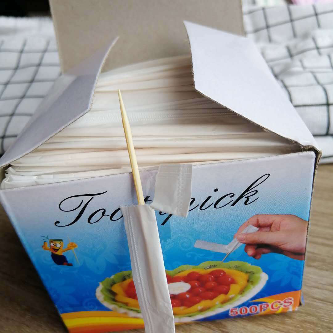 竹子牙签独立装小包1根装家用竹牙签盒商用餐饮店一次性牙签