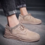 2019 giày nam mới bình thường giày thủy triều phiên bản Hàn Quốc hoang dã của xu hướng dụng cụ thấp để giúp giày Martin giày nam mùa thu - Giày thấp giày the thao năm 2021