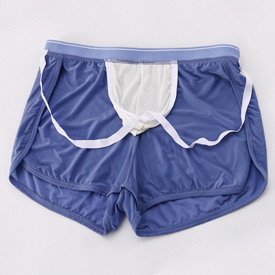 男士平角内裤内置双丁字冰丝网孔