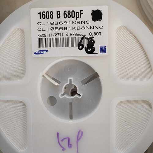 0603贴片电容681K50V精度10680PF