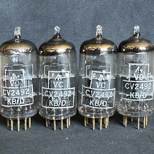 军品英国MULLARD大盾CV2492E88CC电子管皱