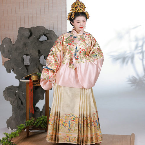 檀绾-明制二十四节氣四神兽云肩通袖立领对襟琵琶袖短袄春秋汉服