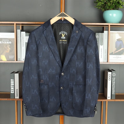 美式休闲男士灯芯绒西装外套潮男