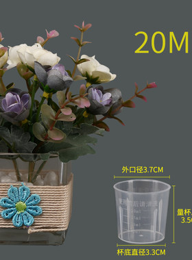 特价 20ml 毫升糖浆杯塑料量筒塑料小量杯口服杯带刻度 100个价格