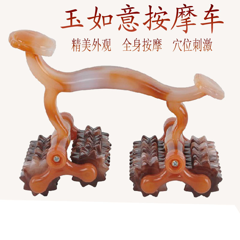 月球车滚轮按摩器背部多功能全身腰背部手动四排按摩滚轮经络推轮