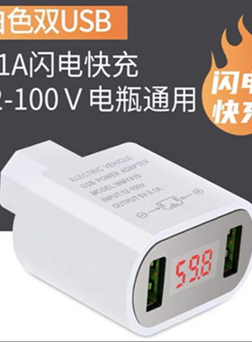 电动电瓶车手机USB充电器48V60V72V84V转换5V三轮车车载快充接头