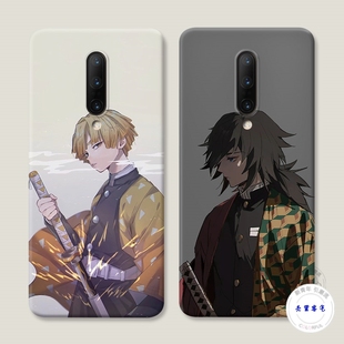 适用于我妻善逸1+11一加10pro手机壳9R福冈义勇8t鬼灭之刃7日系6动漫5五六七八九十一Ace2软防摔套