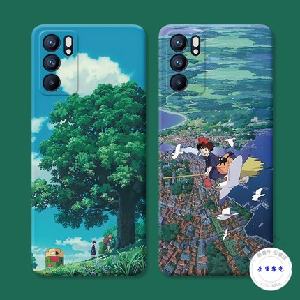 适用于魔女宅急便9oppo reno10手机壳8pro+7宫崎骏6/5K动漫4se卡通3元气版2z软套Ace十防摔套