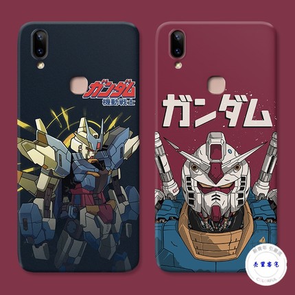 适用于高达于vivo y85手机壳y83y79y93y91潮牌男款复古防摔全包软胶防摔套