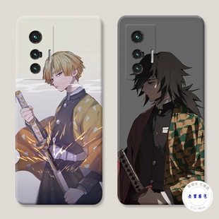 适用于善逸于vivo x80手机壳x90x70x30pro+福冈义勇20s鬼灭之刃软壳防摔套
