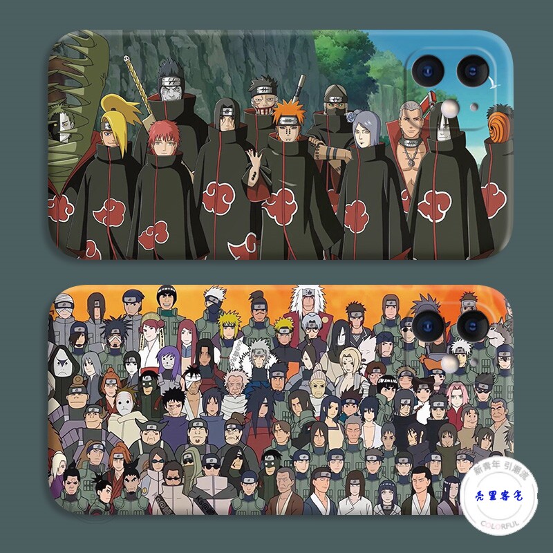 适用于晓组织iphone13苹果12手机壳11火影忍者14全包promax日系mini防