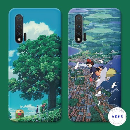 适用于魔女宅急便于华为nova6手机壳5pro宫崎骏3i4e2s可爱z女款se软防摔套