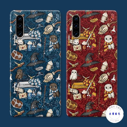 适用于哈利波特华为p60手机壳p40p30p20pro狮院p10p9plus拉文克劳+鹰院个性创意男女款防摔套