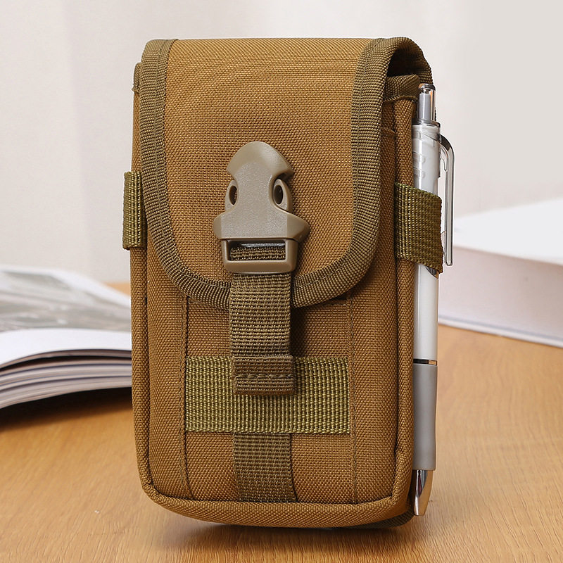 手机腰包加大中号男款老年人用布艺轻薄防丢包保存帆布工地男士