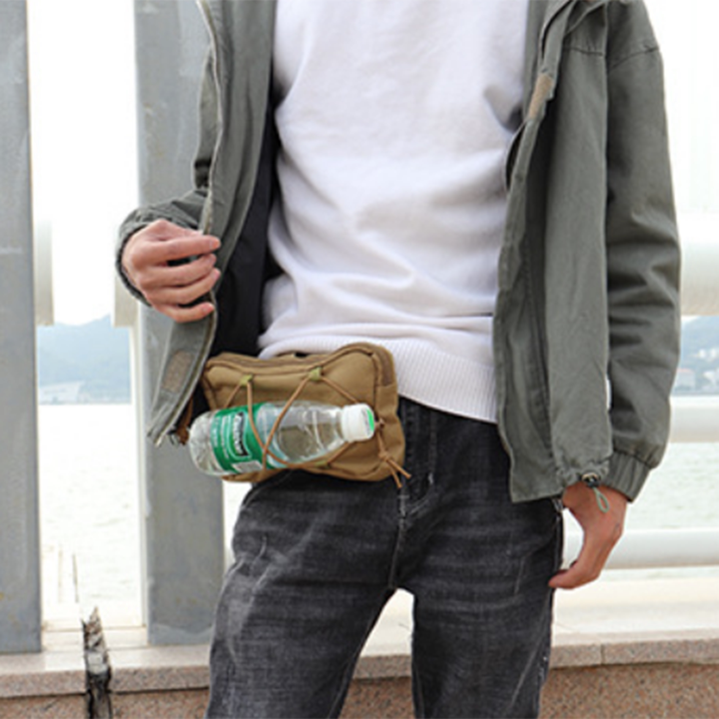户外机能风男尼龙斜挎手机包