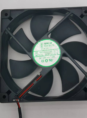 DC BRUSHLESS FAN MODEL DFB122512M DC12V 2.8W冰箱散热风扇12CM