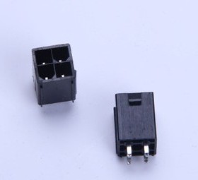 5557-2*2P双排黑色电脑CPU4针焊座电源接头金属直针