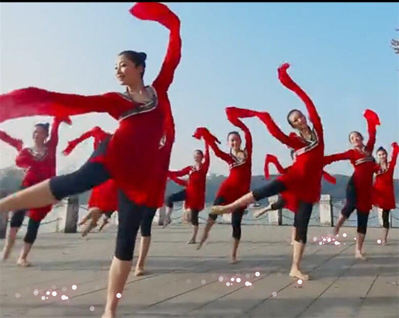 汉唐古典舞踏歌葬心演出服纱衣练功服练习袖民族风浣溪沙表演服装
