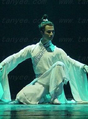 汉唐风古典舞男中国风汉服舞蹈服
