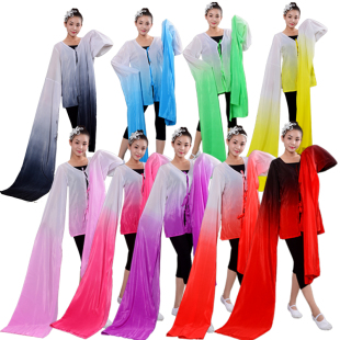 古典舞蹈练习水袖 练功服比赛服藏族民族戏曲京剧舞蹈表演演出服装