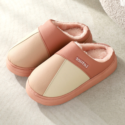 乐拖包跟防滑保暖居家用棉拖男女