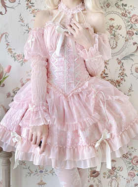 Alice girl原创新款 Lolita十字姬 芭蕾舞裙doll洛丽塔挂脖连衣裙