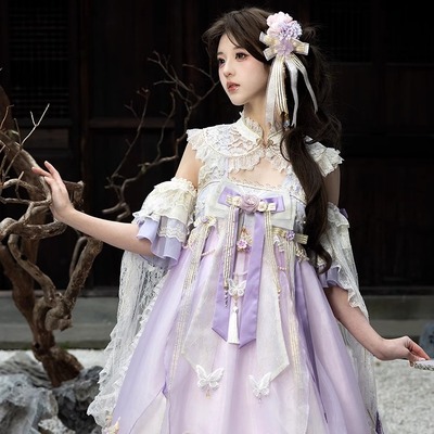 Alicegirl中华风Lolita蝶语JSK