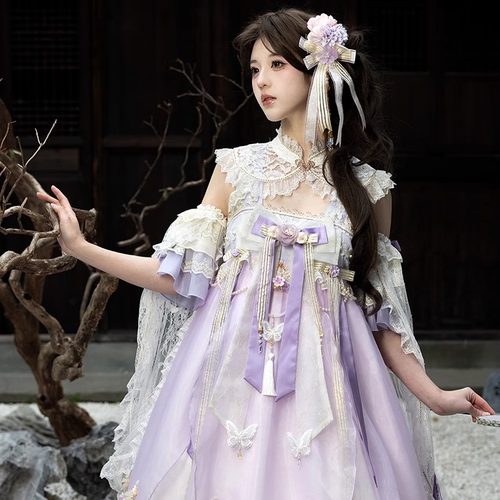 Alicegirl中华风Lolita蝶语JSK