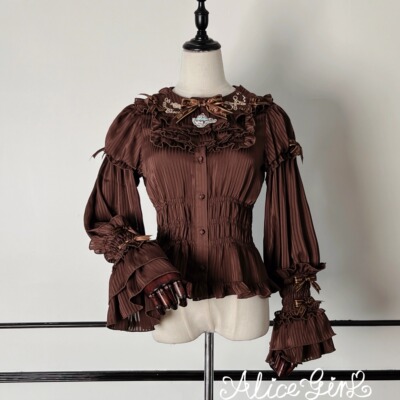 Lolita熊熊板巧doll感长袖衬衫