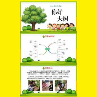 幼儿园班本课程《你好大树》课件ppt49页和文稿可修改#班本课程PP