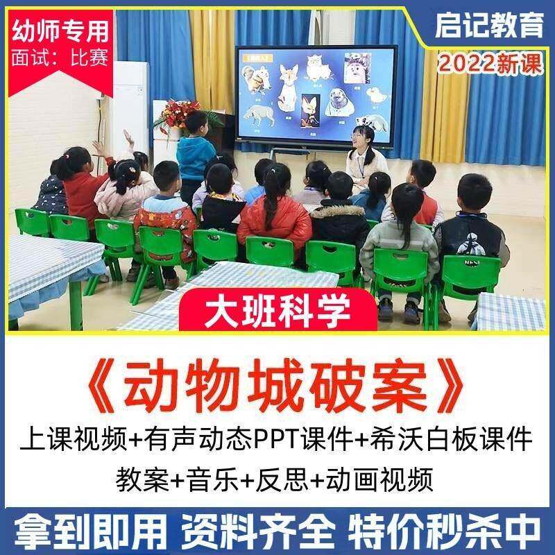 2023幼儿园优质公开课大班科学实验《动物城破案》教案希沃课件PP