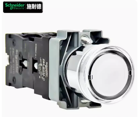 正品 施耐德带灯按钮开关 ZB2-BE101C BWMC BZ21C白色自锁220V