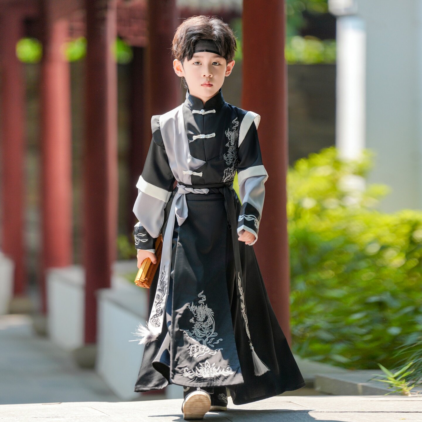 男童新中式国风汉服春秋日常可穿图片