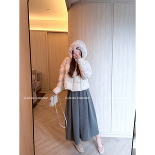 来来LLAI 毛呢伞裤~小众款休闲显腿长独特气质款简约长裤女~