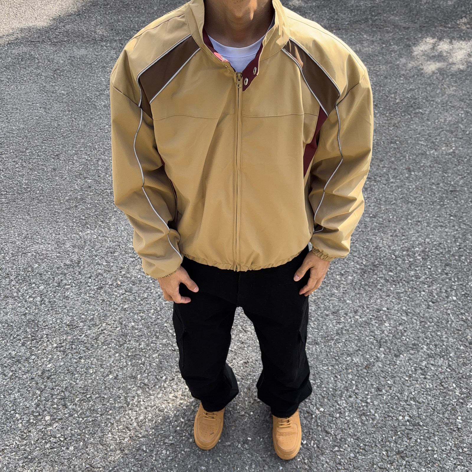 UNCLEBLUE 机能复古运动夹克25秋季新品美式赛车服夹克