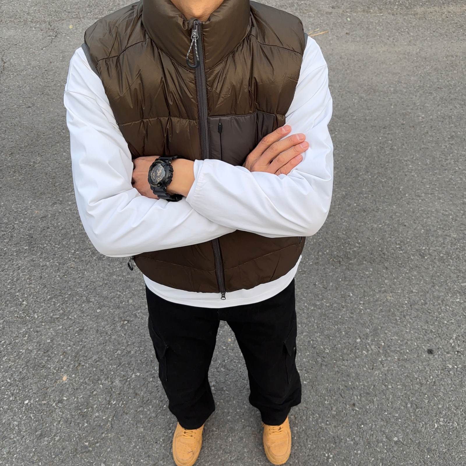 UNCLEBLUE冬季轻量化90白鸭绒三防排骨羽绒服保暖背心马甲男女